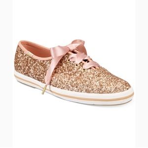Kate Spade x Keds Rose Gold Glitter Sneakers